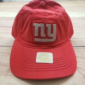 New York Giants Hat Cap Fitted Mens S/M Red White NFL Football Retro‎ Sport A5